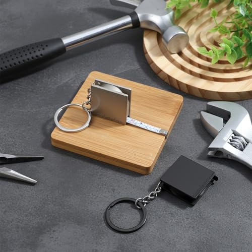 Set 2 mini cintas métricas retractiles metal portátil miniatura 4