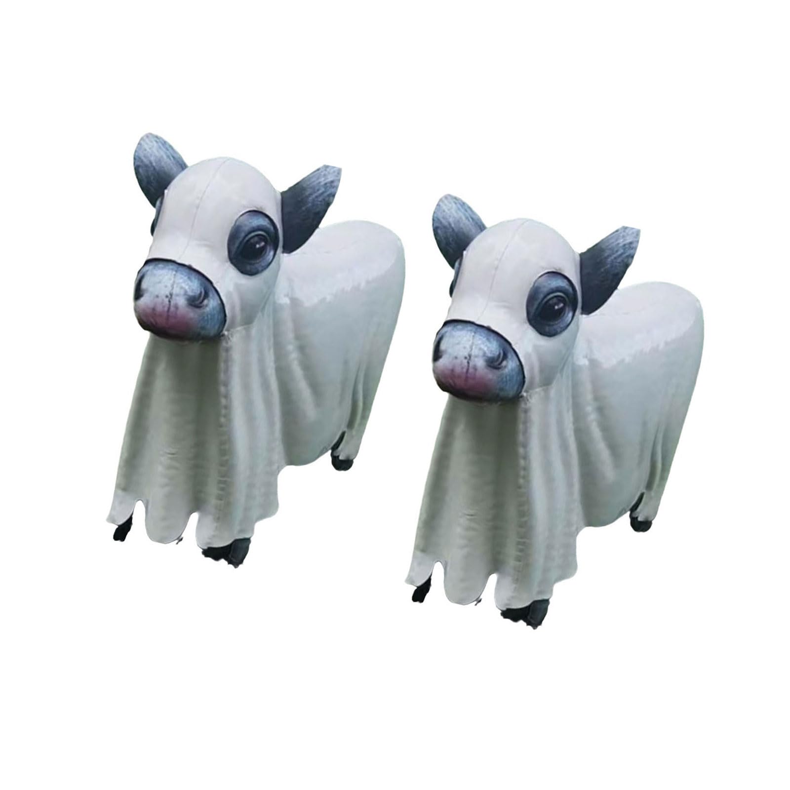 Snorvixre Halloween Cow Sculpture Resin Centerpiece, Scary Figurines for Indoor Garden Shelf Decorations Ghostly Figurines Ghostly Statues Garden Decors Decorations Indoor Outdoor