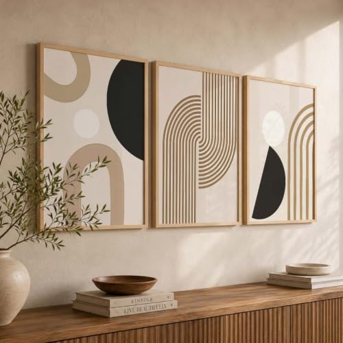 Image of kotart Aesthetic Boho Art Home Decoration Painting | Paintings With Frame For Living Room Bed Room Hotel Wall Decor Digital Reprint Set of 3