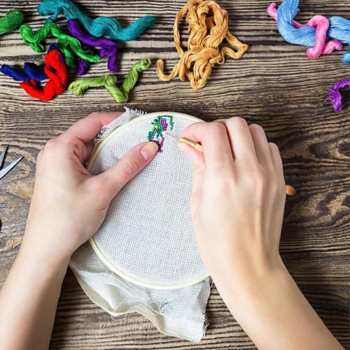 Image of 3Pcs Tambour Hooks Kit, Embroidery Crochet Hooks with 9 Needles, Wooden Handle French Tambour Hook Latch Beaded Needle for Embroidery Sequin Beading Knitting DIY Sewing