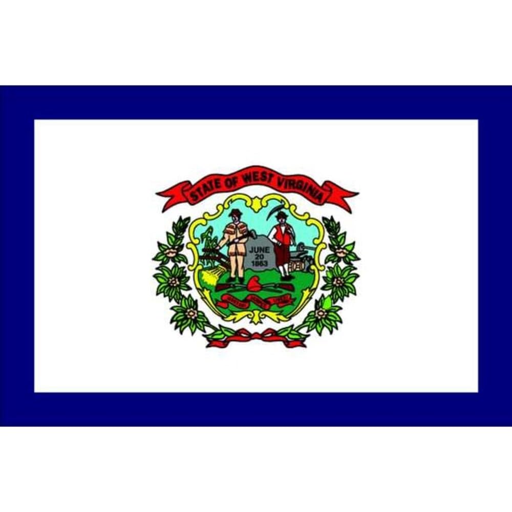 Drapeau West Virginia de 3x5 pieds pour décoration murale et rassemblements américains