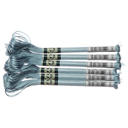 DMC サテン糸 刺繍糸 6束入 25番 8m #S932 ブルー系 DMC1008F