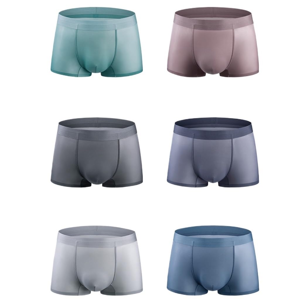 Boxer homme en soie glacée taille moyenne XL sans couture