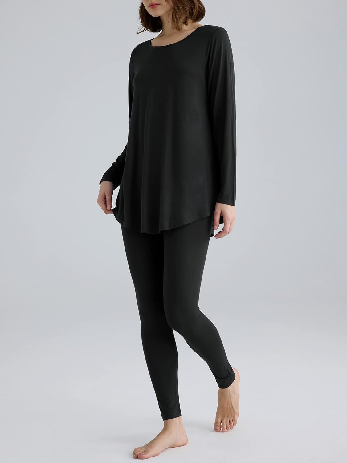 Latuza Women's Viscose Tunic Pajamas Leggings Lounge Set - Image 2