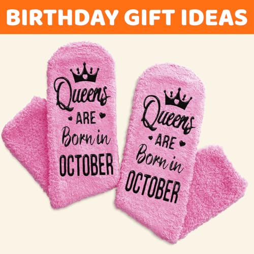 Image of HAPPYPOP Birthday Gifts Ideas for Mom - Pink Month Birthday Socks for Women