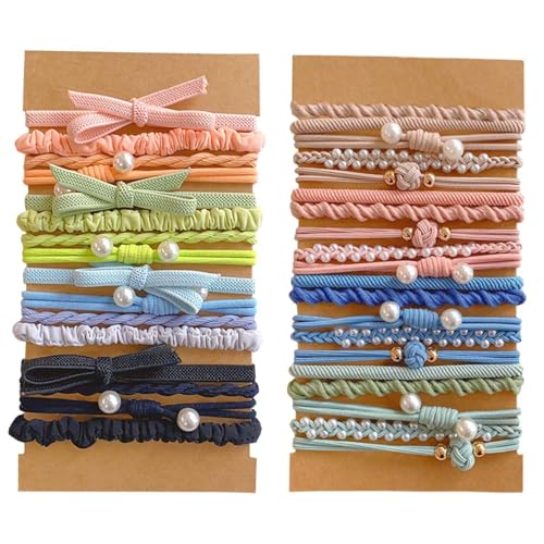 36 Stück Haargummis, Elastische Haargummis Für Mädchen, Pferdeschwanz-Stirnbänder, Stirnbänder Für Damen, Stirnbänder Für Mädchen, Damen-Accessoires