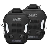 Loboo BHGB05T Wanderer Inflatable Motorcycle Crash Bar Bags – 6L Waterproof Front Bumper Bags (2PCS), Anti-Theft Lockable, Air-Cushion Protection, Fits 25mm Bars for Adventure Touring