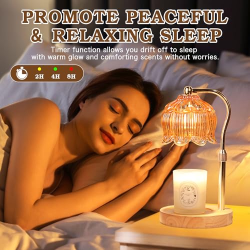 Funistree Candle Warmer Lamp for Yankee Jar Candles, Height Adjustable Candle Warming Lamp with Timer, Birthday Gifts for Women Her Wife, Mom Gifts, House Warming Gift New Home Decor - Image 6