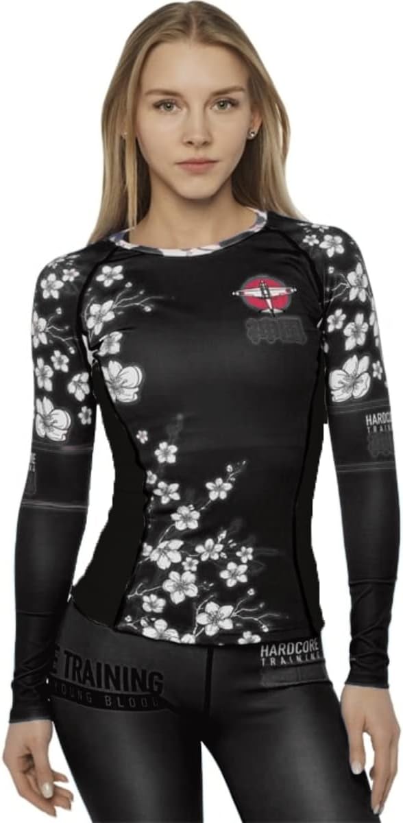 Hardcore Training Women Rash Guard Long Sleeve Compression Base Layer Tight Fitness Yoga Running Gym Workout