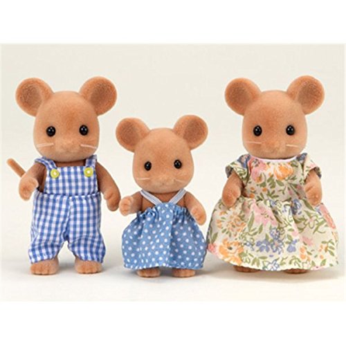 SYLVANIAN FAMILIES- Mouse Family Mini Muñecas y Accesorios, Multicolor (Epoch 5128)