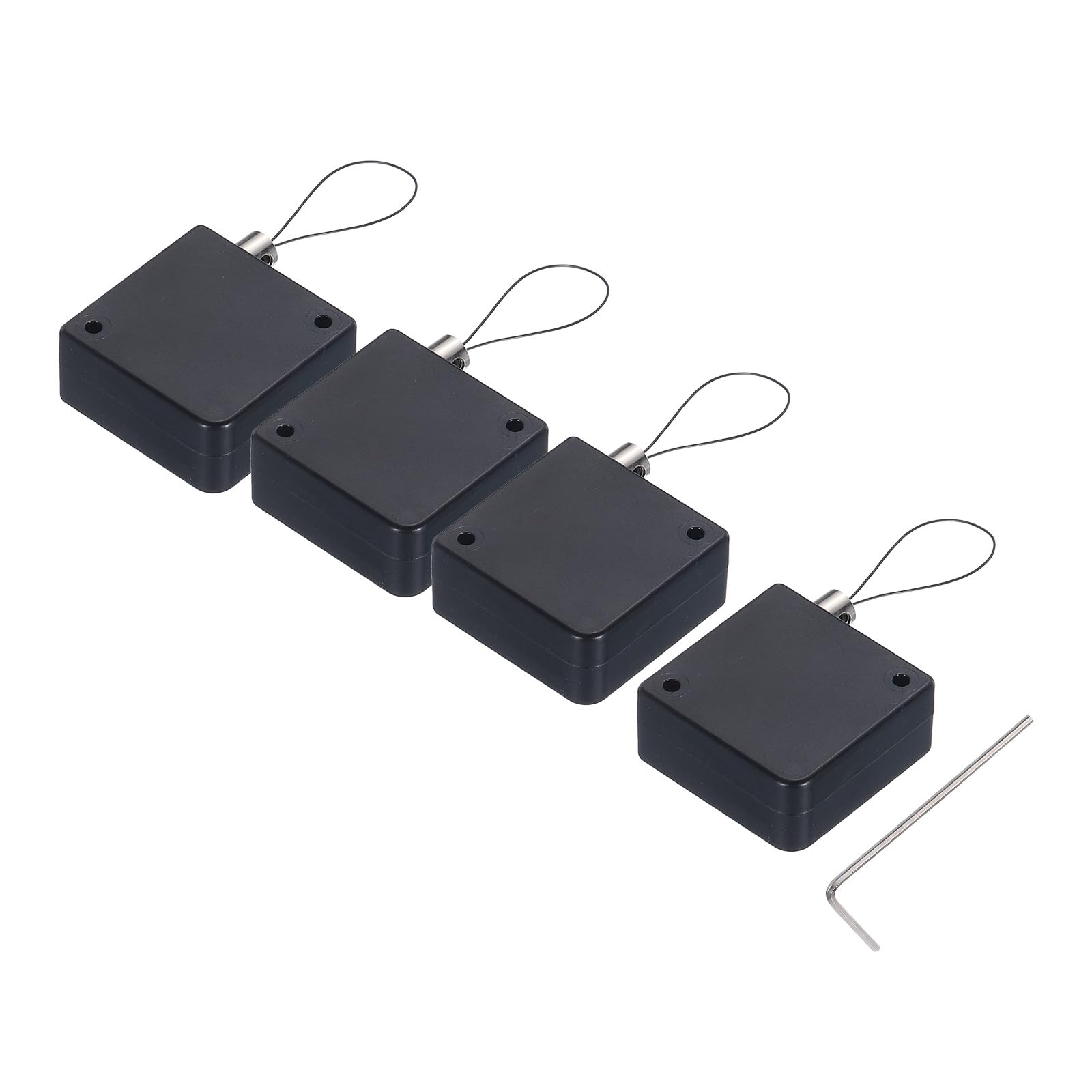 Verrou de sécurité rétractable noir MECCANIXITY pour télécommande TV x4 - 7