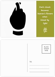 Juego de poesía con diseño de silueta de gesto, color negro, 20 unidades