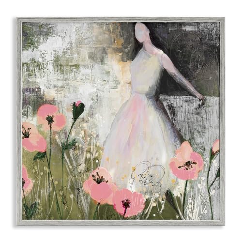 'Contemporary Meadow Woman Collage'| Framed Giclee Art