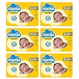 Mamia Size 1 Nappies Newborn 24 Pack, 144 Nappies (6 x 24)