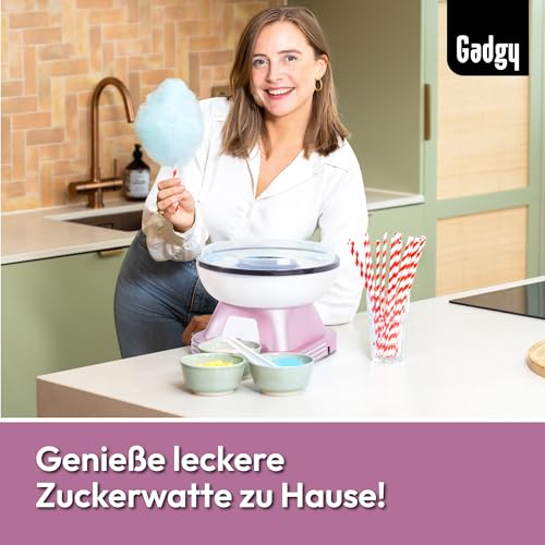 Gadgy Zuckerwattemaschine für zuhause - Zuckerwatte Maschine für Zucker oder Bonbons - Cotton Candy Machine - Zuckerwatte für Kinderfest, Geburtstag und Party - Rosa – Bild 3
