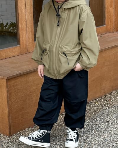 Cromoncent Boys Raincoat Waterproof Hooded Outdoor Jacket, 2-12 Years3