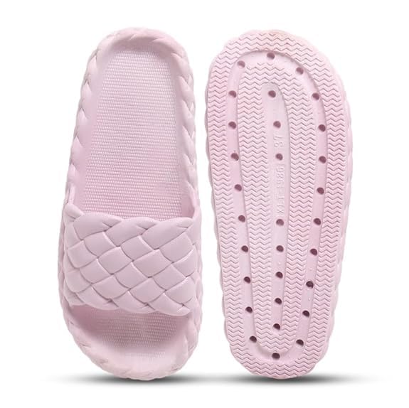 Image of Women's Anti-Skid Comfort Slippers | Soft Cushioned Eva Footbed Lightweight Slides for Summer | Girls Platfoam Slip-On Footwear for Home Indoor & Outdoor Use Flip Flop