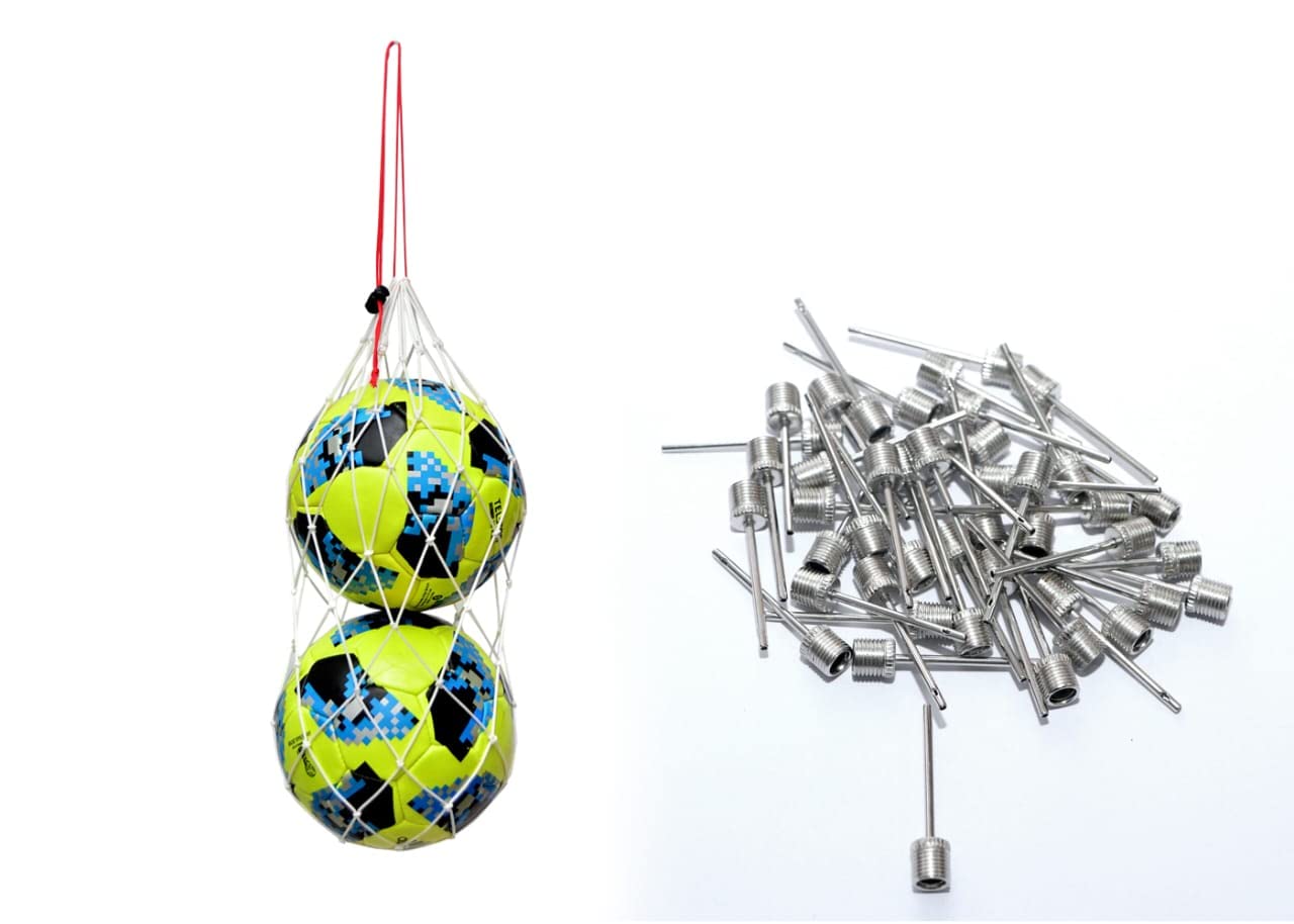 24 pcs Pure Steel Inflating Needle pin Nozzle Basketball ootball Volleyball etc.air pin Needle air air pin with White Ball Carry one netwith White Ball Carry one net-image-10