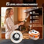Handheld Steam Cleaner 2500W 1L Tank Pressurized Steamer with 3 Brush Heads for Tile Grout Kitchen Car Home - Image 3