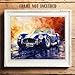Shelby Cobra 11x14 Unframed Poster Classic Car Art Print Muscle Car Wall Decor Blue Cobra Car Artwork Vintage Racing Car Wall Art Retro Car Painting Wall Decor Automotive Art Print for Man Cave Garage