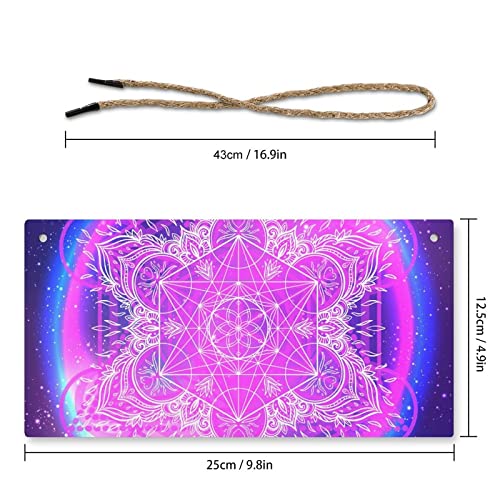Metatron Cube Plaque en Bois Cadeau Spirituel Idée Déco Maison 25cm
