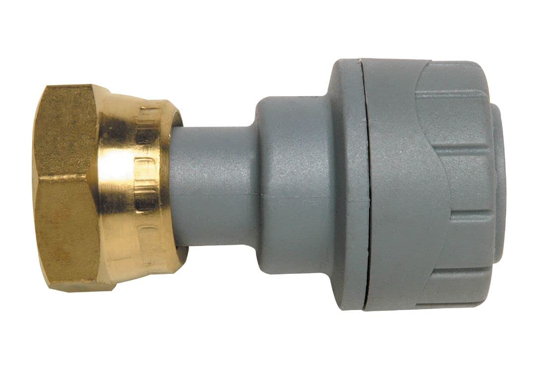 15mmx1/2 Brass Nut Tap Connector Polyplumb Pb715