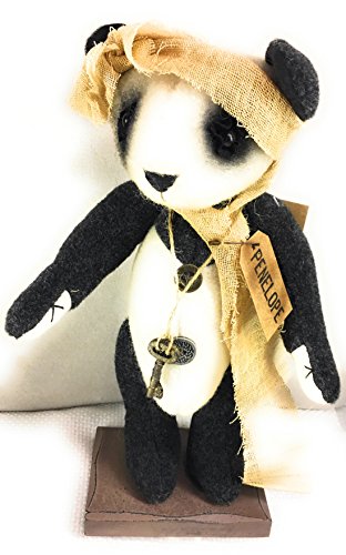 Honey and Me Primitive Country Small Vintage Standing Penelope Panda Teddy Bear