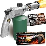 Powerful Propane Torch Gun – Adjustable Heat Blow Torch for Crème Brûlée, BBQ, and More, Ideal Kitchen Torches for Cooking and Gifting