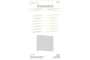 Spellbinders Everyday Sentiments Curved Glimmer Hot Foil Plate