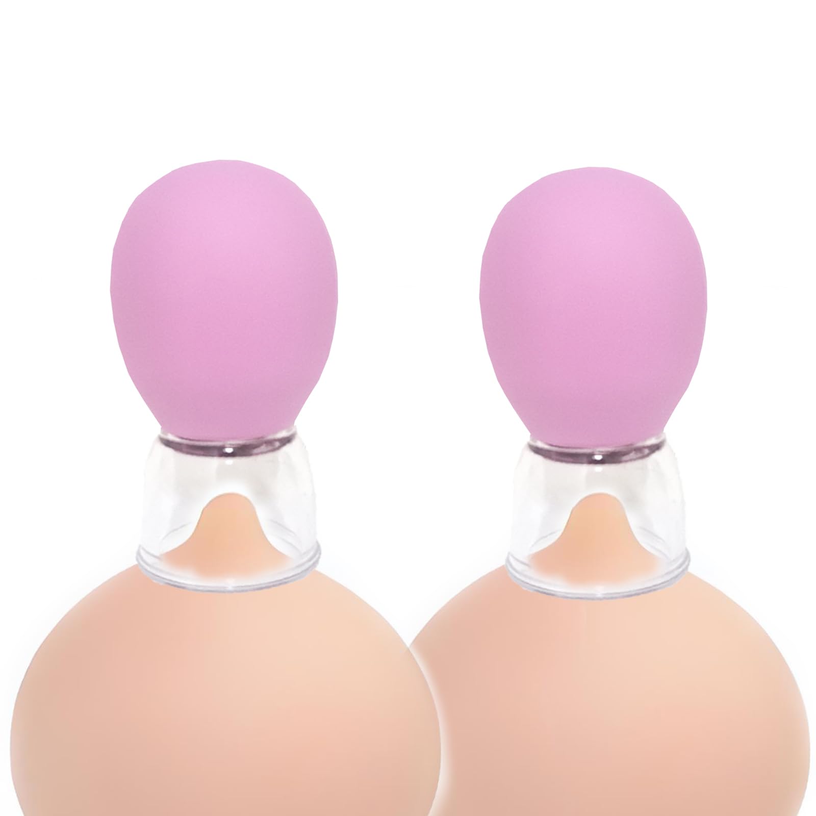 Jesakmie 4pcs 2 Size Pink Silicone Nipple Corrector Suction Cups - Nipple Inverted, Flat and Shy Nipples, Breastfeeding Mom Women (2Pink 2Purple)