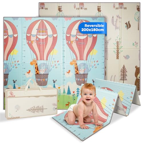LITTLE BLISS, Alfombra Bebé Acolchada Plegable. 200x180cm, 1.5cm ...