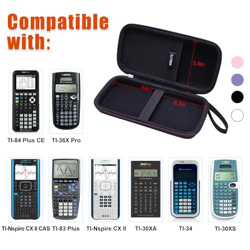 Capa rígida compatível com Texas Instruments TI-84 Plus CE/TI-84 Plus/TI-Nspire CX II CAS/TI-Nspire