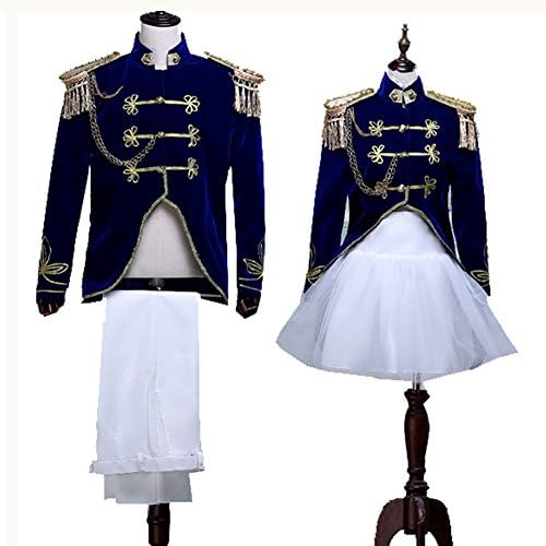 Amazon 宮廷衣装 舞台ステージ衣装 演出服 カップル ペア 貴族服装 王子様 コスプレ衣装 大人 ハロウィン 衣装 男性用 女性用 バンド衣装 セーラー服 将軍様衣装 写真撮影用 2点セット 海軍礼服 中世 貴族 公爵様 衣装 演劇オペラ声楽 メンズ 大人 衣装 パーティー