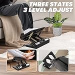 Foot Rest for Under Desk at Work,Height Adjustable footrest,with Massage Roller and Soft Pad,Foldable,Ergonomic,for Car,Office,Computer,Gaming,Adjustable Metal Frame,All-Season Use(Grey) - Image 4