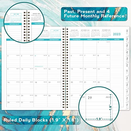 2023-2024 Monthly Planner/Calendar - Jul. 2023 - Dec. 2024, 18 Months Planner With Tabs & Note Pages, 9" X 11", Twin-Wire Binding And Two-Side Pocket, Perfect Organizer #TOP1