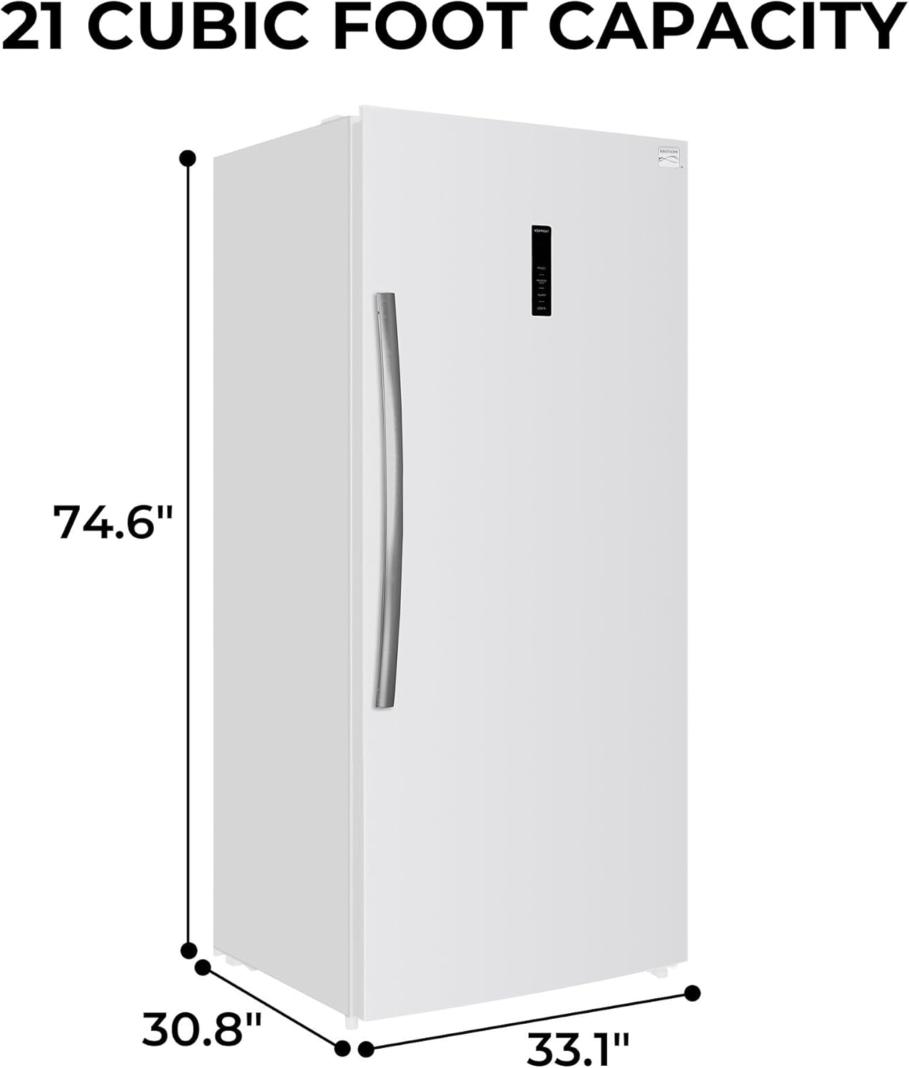 Close-up of the digital touch control panel on the Kenmore appliance.