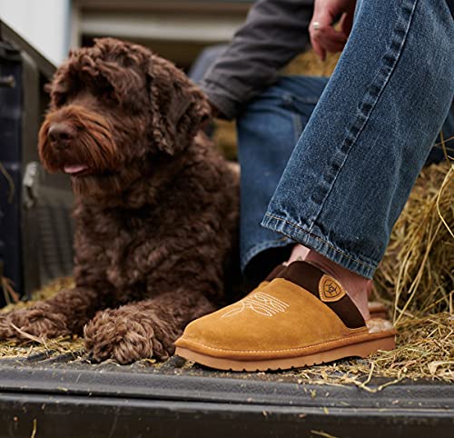Image of ARIAT Men's 2842 Silversmith Outdoor Indoor Western Suede Foam Cushioned Square Toe Slipper