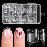 Ranrose 360pcs Kid Nail Tips for Girls 4-8 Years - Pre-Shaped Soft Gel Squared Oval Press on Nails for Kids,Half Matte Full Cover Fake Nail for Kids DIY Salon,Perfect for Birthday Parties,Holidays