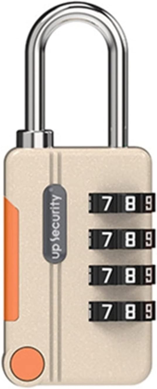 Code Padlock, 4 Digit Combination Padlock Aluminum-Alloy Security Lock Password Lock for Backpacks Gym School Lockers Padlocks(Black)