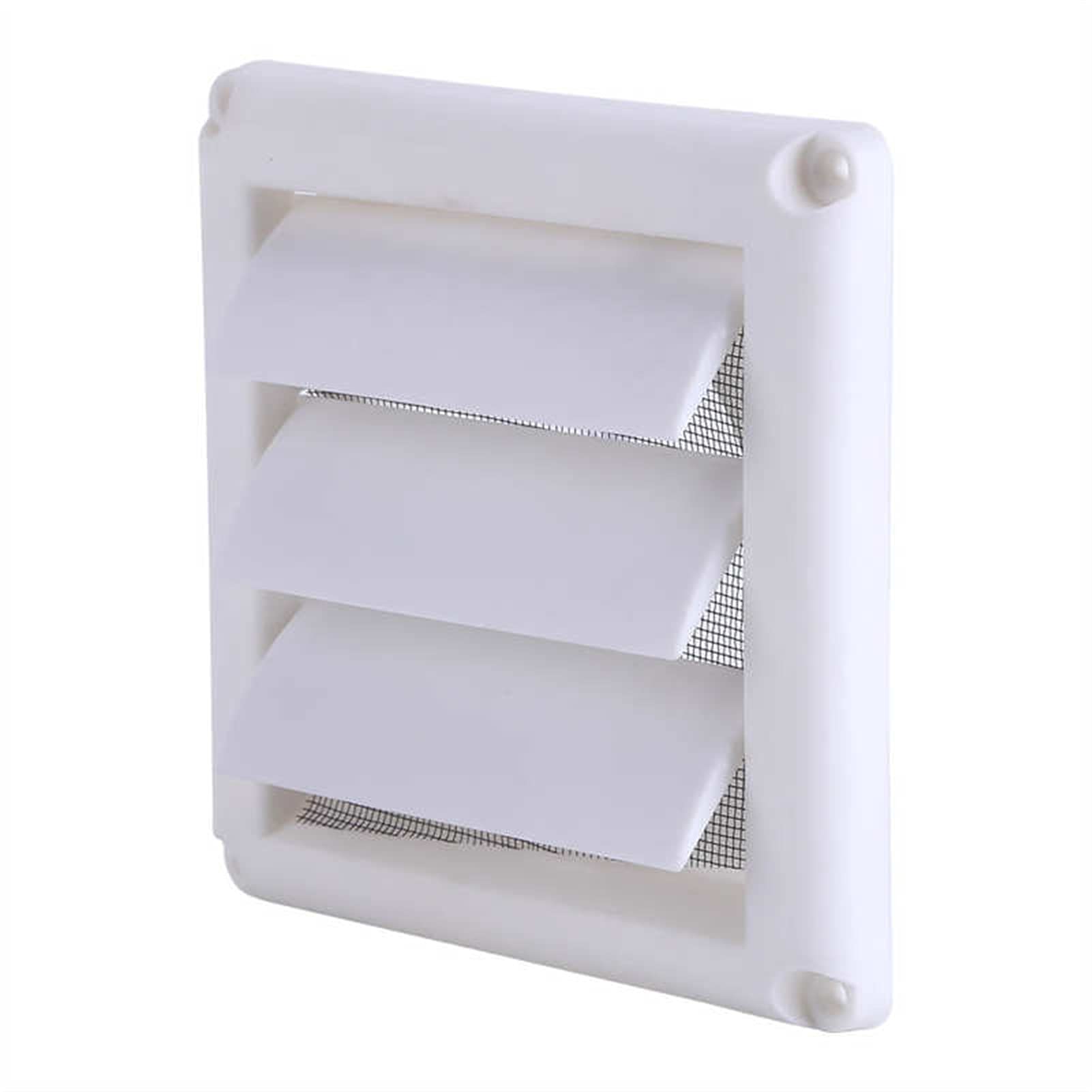 Griglia di ventilazione a parete in plastica | Bianco 15 cm o 20 cm 3 alette con zanzariera: for canalina a parete e aperture a soffitto(20cm)