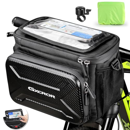 Sacoche de vélo guidon GXCROR 6L avec adaptateur panier avant étanche