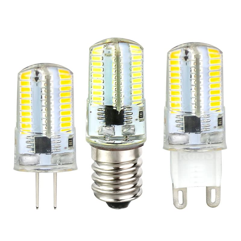 Ampoule LED G4 en silicone blanc chaud 64 DEL éclairage stable pour lustre