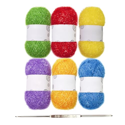 Sparkles - Hilo para paños de cocina, de poliéster, hecho a mano, con ganchillo, de poliéster, con ganchillo, hecho a mano