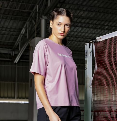 Image of XTEP Comfort Tech (Superior Comfort), Sports Elastic Tech (Superior Stretch), Regular Fit, Polyamide + Elastene, Short Sleeve, Running T-Shirt for Women