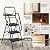 WiberWi 3 Step Ladder with Handrails Folding Step Stool with Tool Plateform, 330 lb Capacity Step Stools for Adults Portable Ladder for Home Kitchen Steel Frame with Non-Slip Wide Pedal