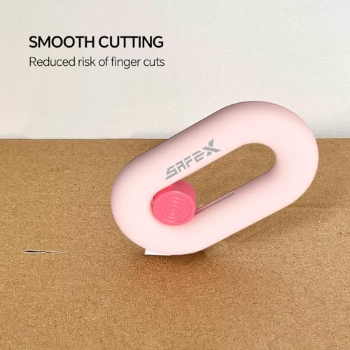 Image of Ceramic Box Cutter, Box Cutter Retractable, Pink, Mini, keychain, Safety, Cute, Magnetic Package Opener, Box Opener Cutter for Daily Online Shopping /Kitchen /Office /Baby Beauty Gift Unpacking