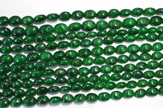 Émeraude naturelle ovale lisse LKBEADS pierres véritables haute joaillerie DIY