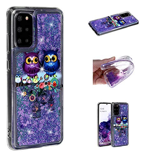 Lwaisy Case for Galaxy S20 Plus, Galaxy S20 Plus Glitter Case for Girls Women, Love Heart Liquid Quicksand Clear TPU Bumper Silicone Shockproof Cover for Samsung Galaxy S20 Plus (Couple Owl) Lwaisy Case for Galaxy S20 Plus, Galaxy S20 Plus Glitter Case for Girls Women, Love Heart Liquid Quicksand Clear TPU Bumper Silicone Shockproof Cover for Samsung Galaxy S20 Plus (Couple Owl)