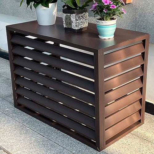 Cubierta de aluminio para aire acondicionado exterior: pantalla decorativa elegante