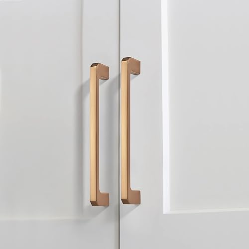 Miniatura 10 de TUNNY Paquete de 10 manijas modernas para gabinete, 3.8 pulgadas3.780 in de distancia entre tornillos, color negro mate, manijas de muebles sólidos,